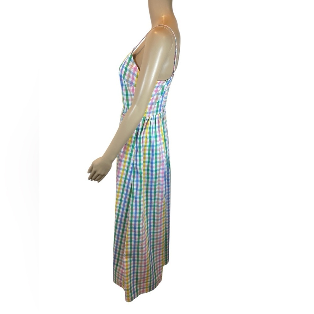 J.Crew Sleeveless Pastel Gingham Maxi Dress size 2 - Picture 3 of 4
